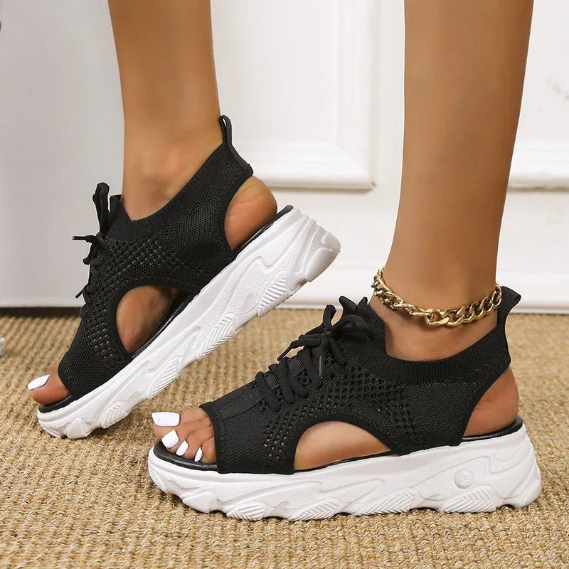 Women's Orthopedic Platform Sandals – Cushioned Open-Toe Comfort Walking Shoes