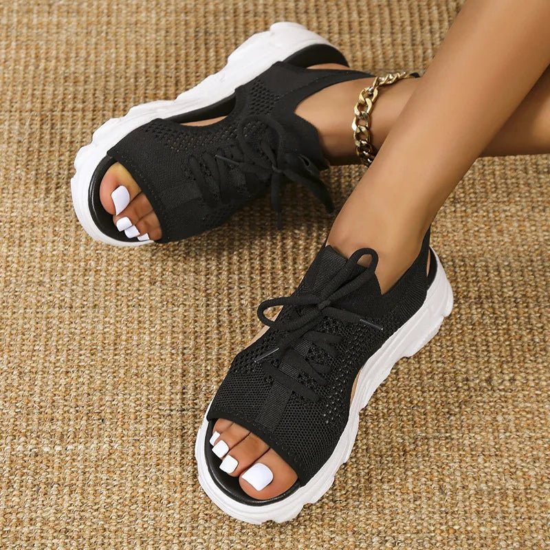 Women's Orthopedic Platform Sandals – Cushioned Open-Toe Comfort Walking Shoes