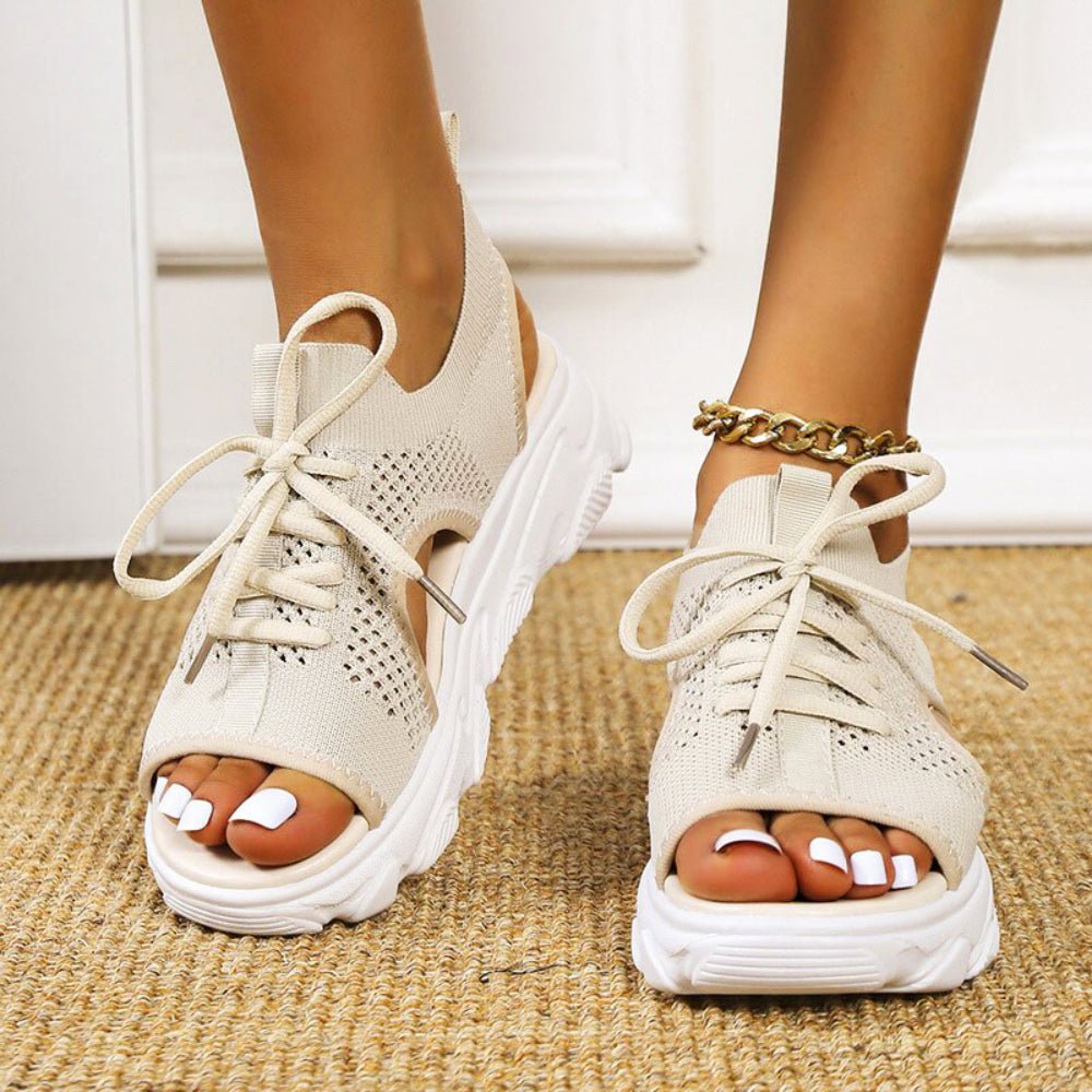 Women's Orthopedic Platform Sandals – Cushioned Open-Toe Comfort Walking Shoes
