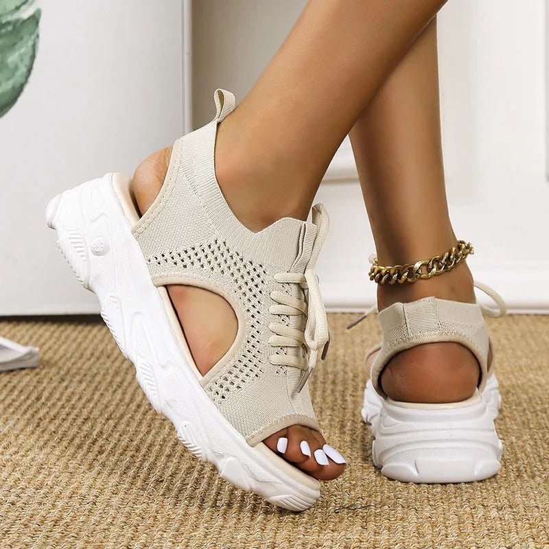 Women's Orthopedic Platform Sandals – Cushioned Open-Toe Comfort Walking Shoes