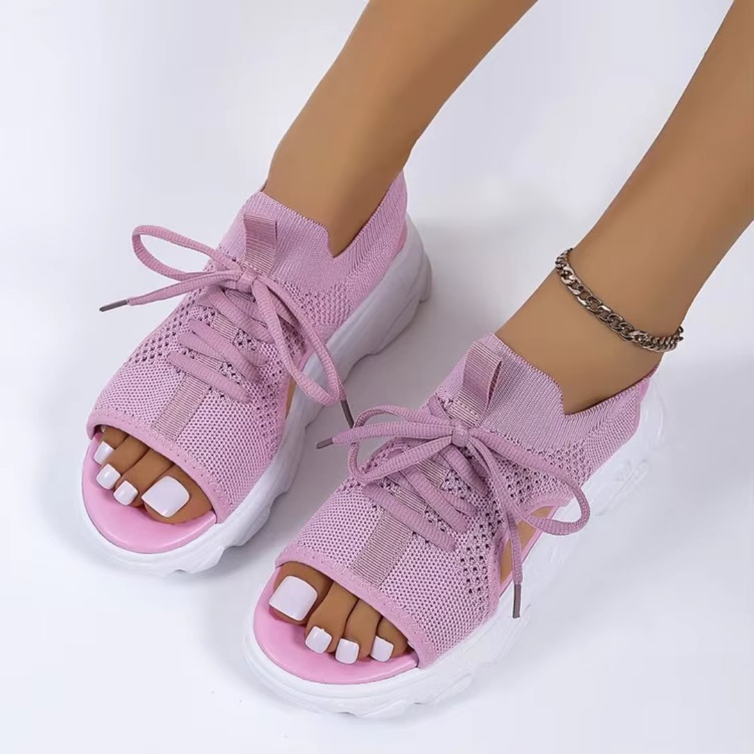 Women's Orthopedic Platform Sandals – Cushioned Open-Toe Comfort Walking Shoes