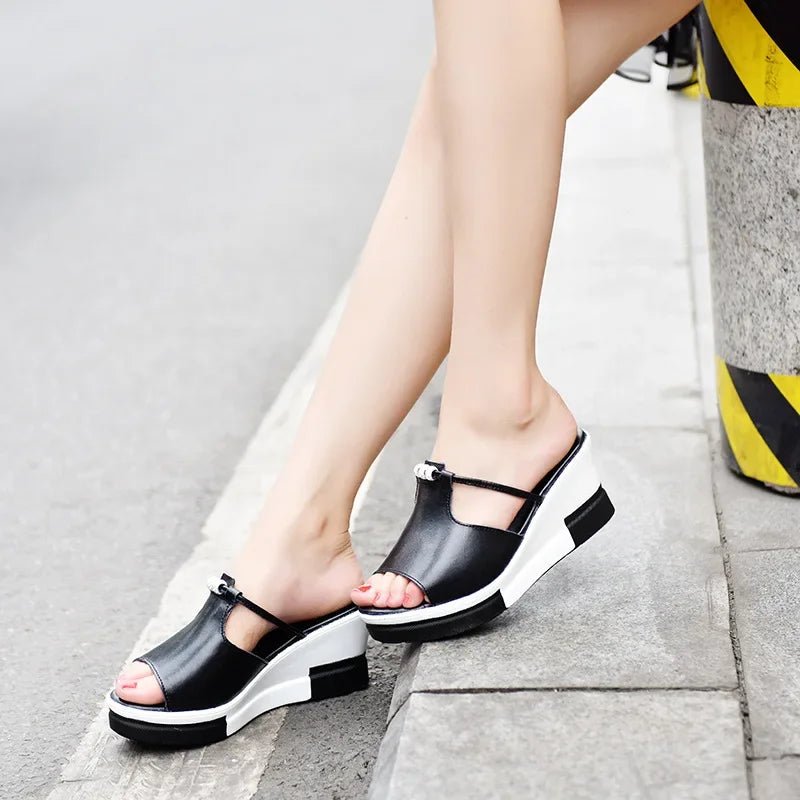 Women's Orthopedic Wedge Platform Sandals – Cushioned Open-Toe Comfort Walking Shoes