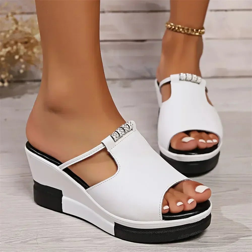 Women's Orthopedic Wedge Platform Sandals – Cushioned Open-Toe Comfort Walking Shoes